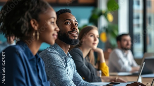 Diverse Group Engaged in Professional Meeting