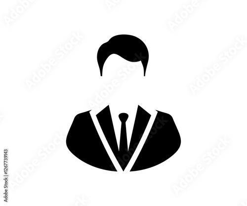 Business men avatar icon. Business Leader. Profile picture, portrait. User member, People icon in flat style vector design and illustration.
