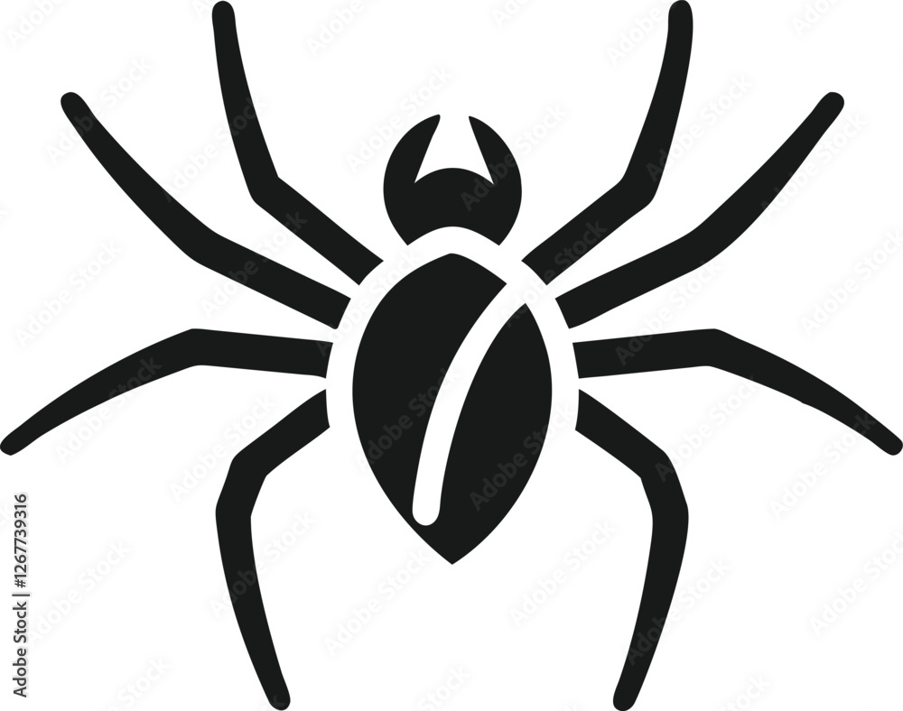 Obraz premium Vector Illustration of a Silhouette Spider