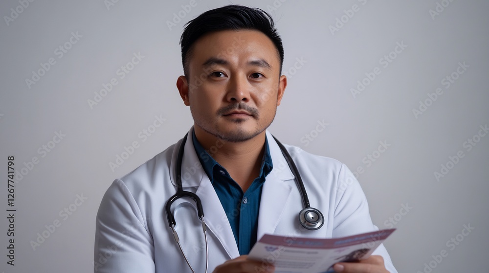 Focused Doctor Reviewing Patient Information Focused Doctor Reviewing Patient Information