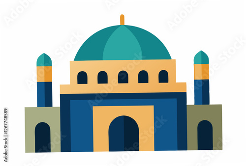 taj mahal vector illustration