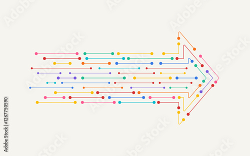 Abstract arrow direction. Technology background