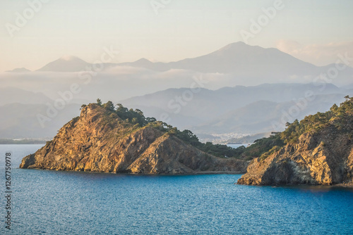Fototapeta Naklejka Na Ścianę i Meble -  Seaside near Fethiye, Turkey. beautiful landscape