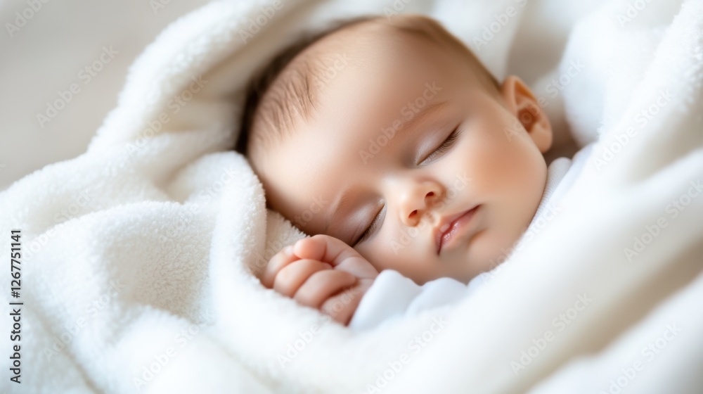 Peaceful Newborn Baby Sleeping: Closeup of Adorable, Soft, Cozy Moments Wrapped in Warmth and Tenderness Peaceful Newborn Baby Sleeping: Closeup of Adorable, Soft, Cozy Moments Wrapped in Warmth and Tenderness