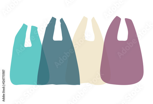 Plastic bag icon isolated on white backgrond