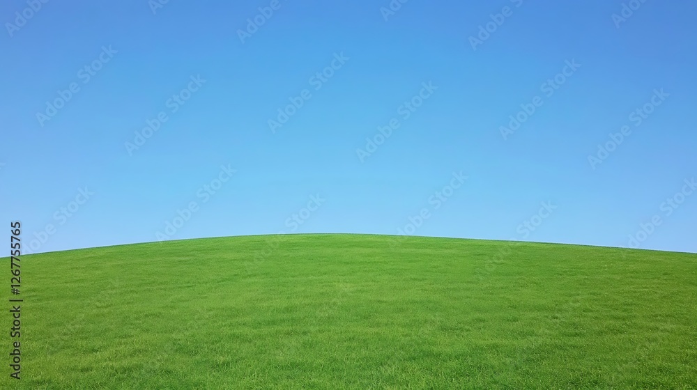 Gentle Green Hill Under a Clear Blue Sky Gentle Green Hill Under a Clear Blue Sky