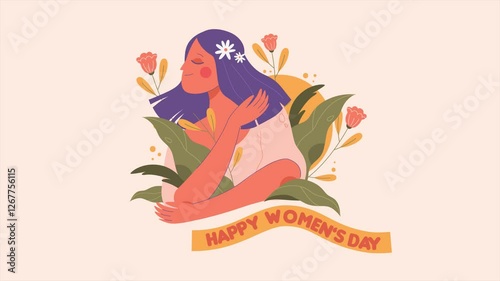 happy International women's day march 8th animation 4k