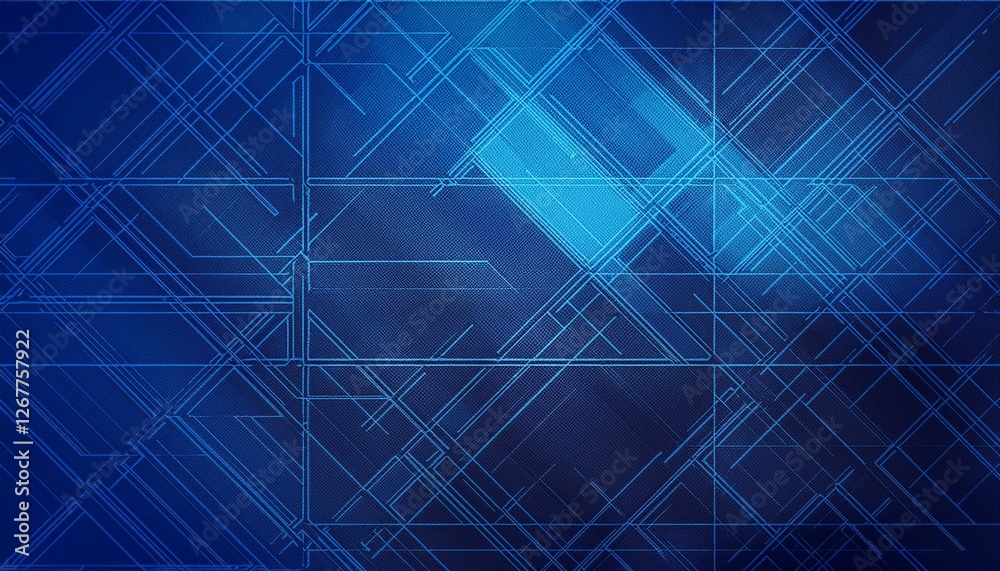 Fototapeta premium Dark blue abstract geometric grunge tech banner. Generated image
