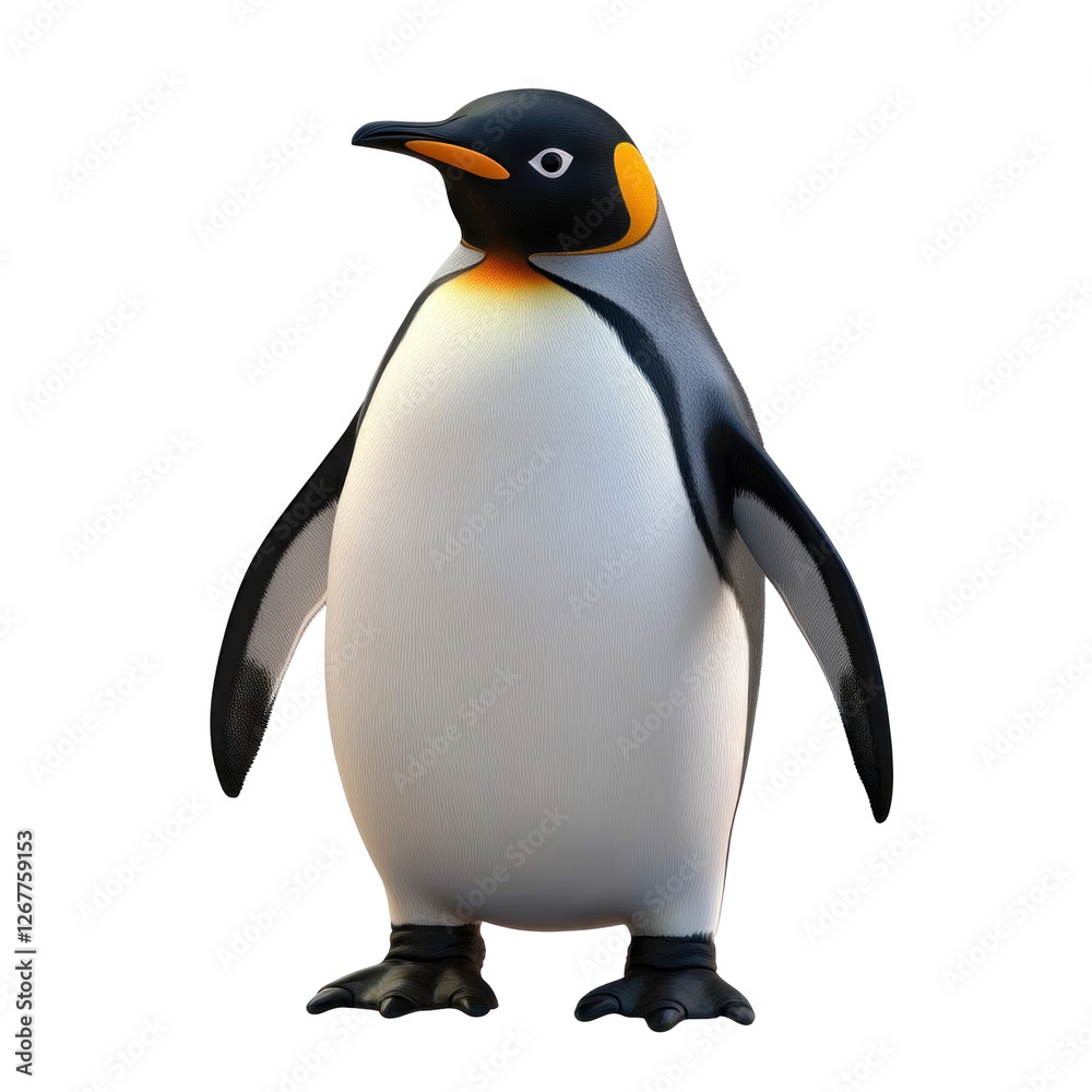 Fototapeta premium 3d penguin isolated on white