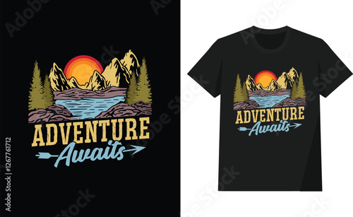 Adventure awaits t shirt design