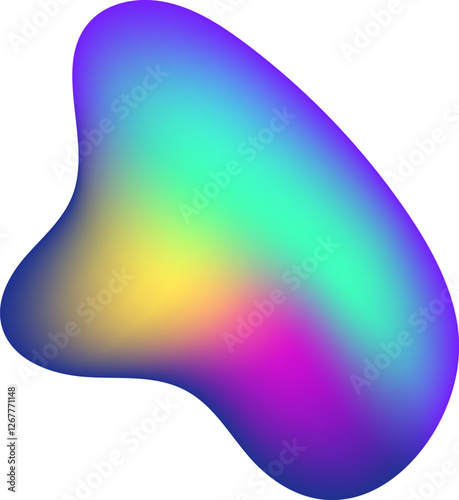 Colorful gradient background is blending smoothly and softly from blue to green, yellow, pink and purple creating an abstract and vibrant design