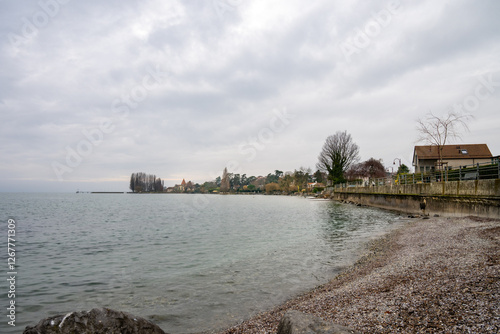 Beautifull scenery of lake Geneva taken in Laussane