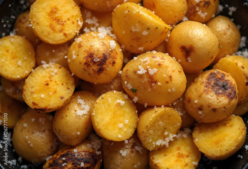Roasted Baby Potatoes with Sea Salt - Rustic Food Photography