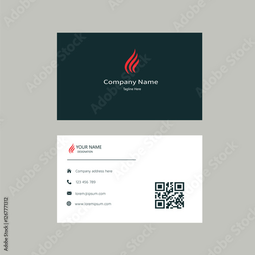 business card design . double sided business card template modern and clean style