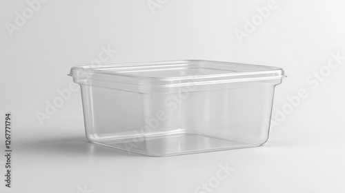 Clear Plastic Container Sleek Minimalist Design in Modern Clear Aesthetic