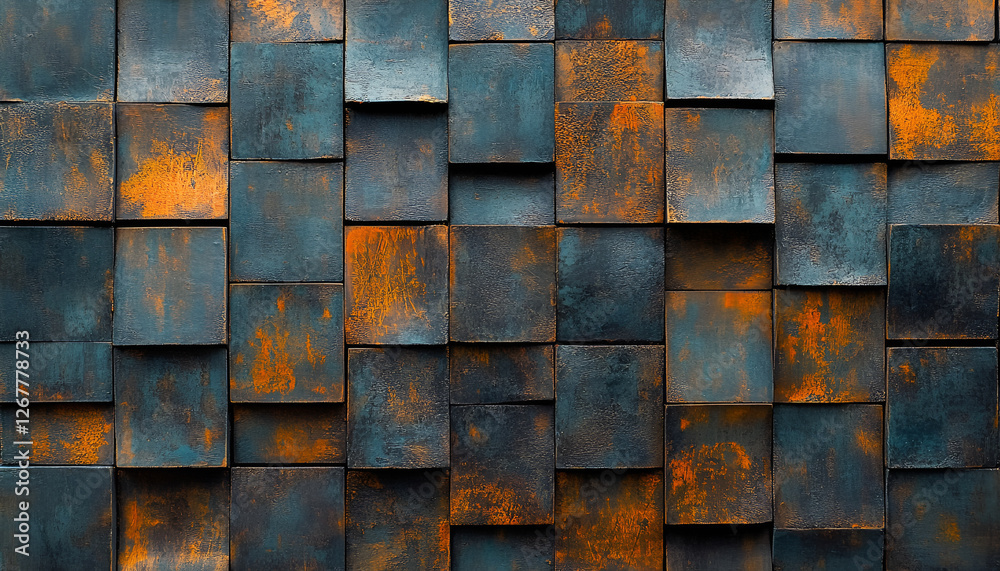 Dark textured stone panels with geometric pattern for modern architectural design Dark textured stone panels with geometric pattern for modern architectural design