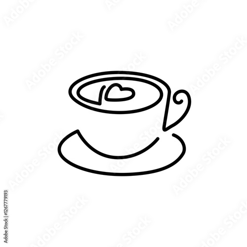 one line coffee mug