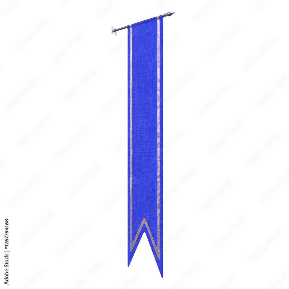 Blue Banner, 3d illustration Isolated on white background Blue Banner, 3d illustration Isolated on white background