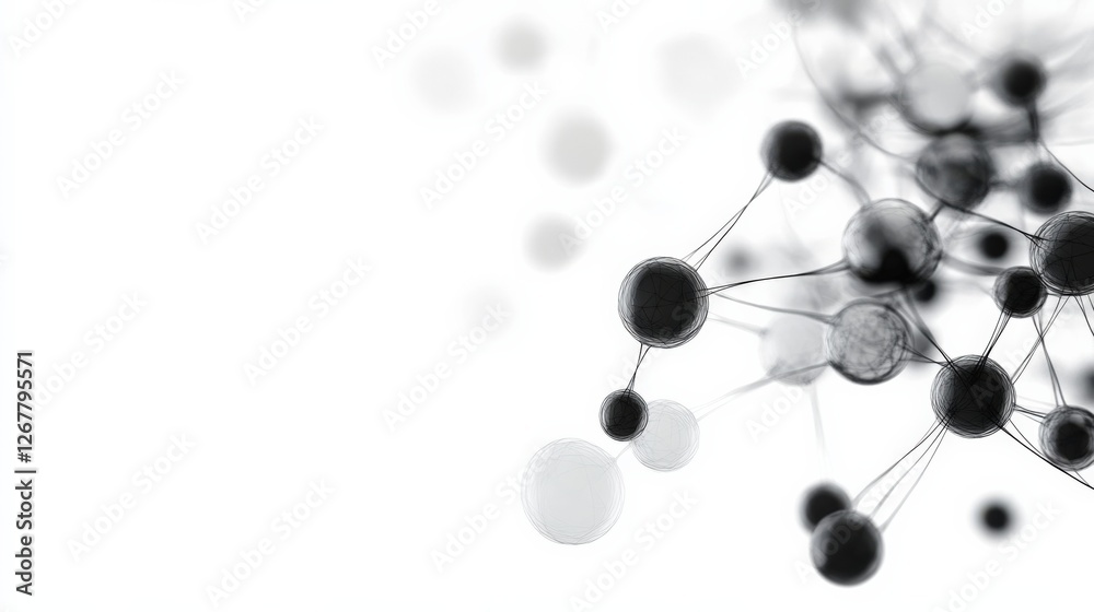 Obraz premium abstract Network connection structure on white