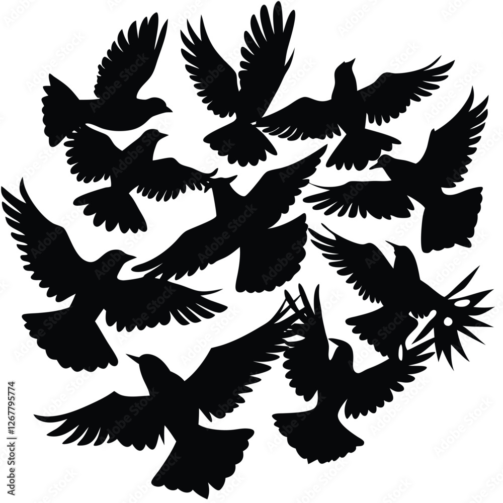 Obraz premium vector illustration of a flying eagle