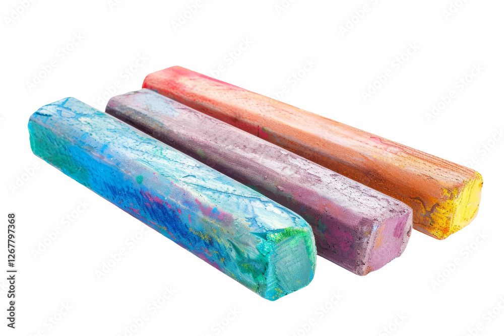 High-pigment chalk pastels ideal for creating soft transitions and vibrant designs isolated on transparent background High-pigment chalk pastels ideal for creating soft transitions and vibrant designs isolated on transparent background