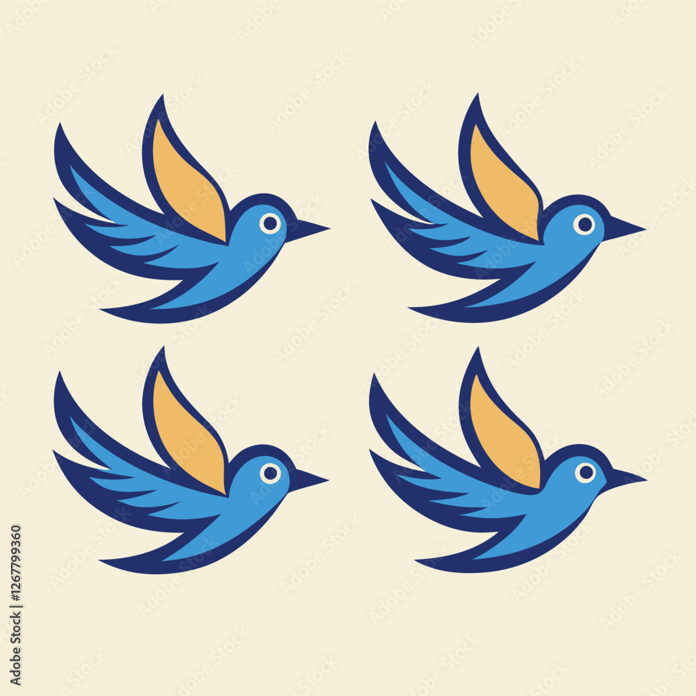 Fototapeta premium vector illustration of a bird