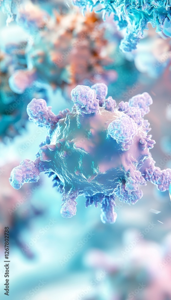 Fototapeta premium 3d illustration of immune modulation in cancer therapy t cells and tigit cd226 protein interaction