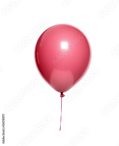 pink helium balloon isolated on transparent background	 photo