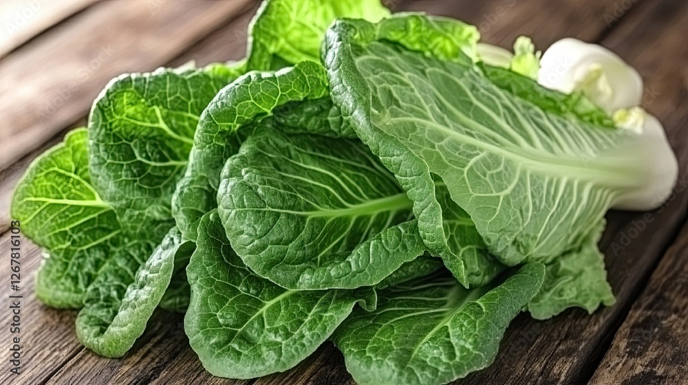 A freshly harvested head of lettuce with crisp, vibrant green leaves. A freshly harvested head of lettuce with crisp, vibrant green leaves.