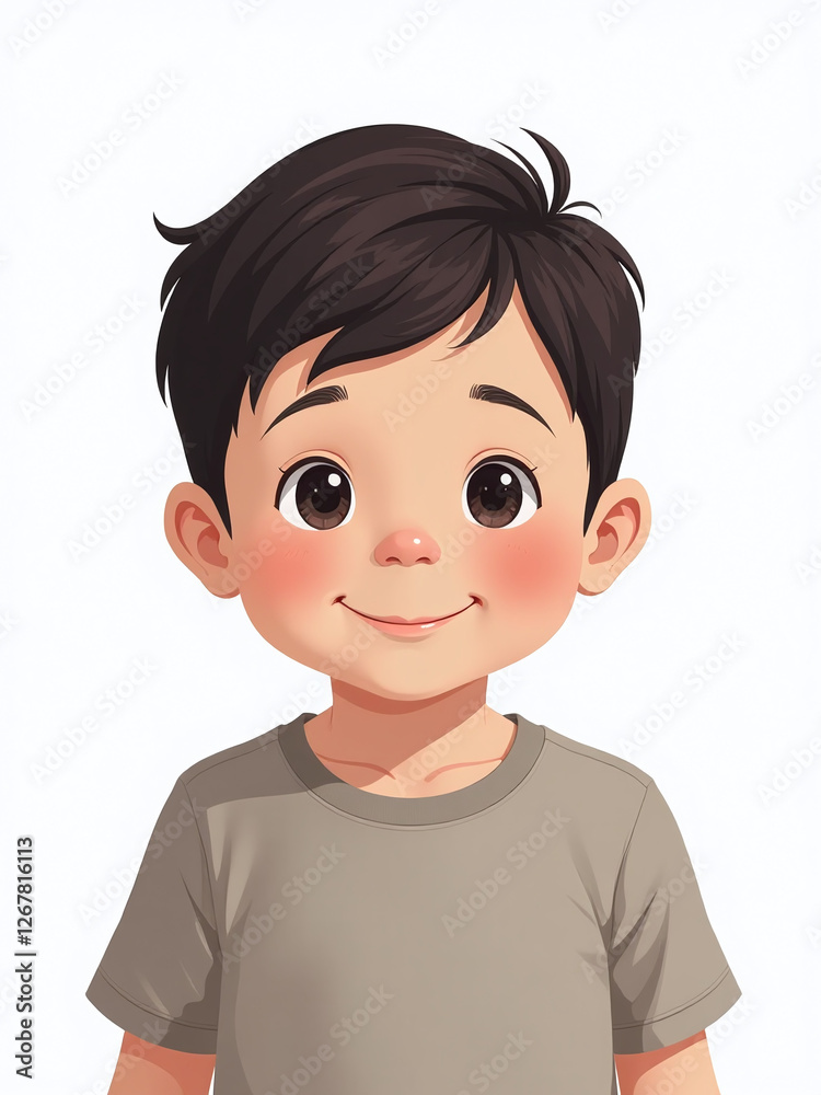 A Small Hispanic Boy With A Bright Smile Looks Directly At The Camera Against A Plain White Backdrop. 00002 A Small Hispanic Boy With A Bright Smile Looks Directly At The Camera Against A Plain White Backdrop. 00002