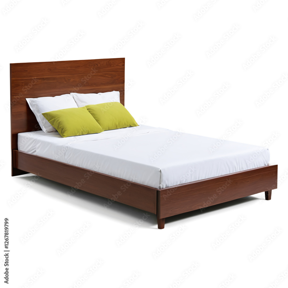 Obraz premium modern bed isolated on transparent background