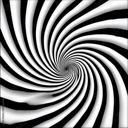 Wallpaper Mural Abstract black and white spiral design, hypnotic effect Torontodigital.ca