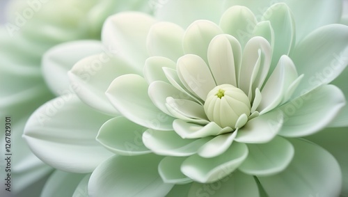 Close-up of a green succulent plant with soft lighting creating a fresh and minimal botanical background perfect for nature and wellness designs.