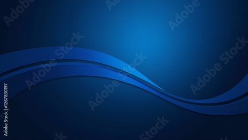 Deep blue abstract waves with smooth curves and a luxurious gradient creating a modern and stylish digital background perfect for premium branding.