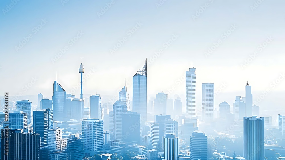 Cityscape Skyline Modern Buildings Towering Structures Cityscape Skyline Modern Buildings Towering Structures