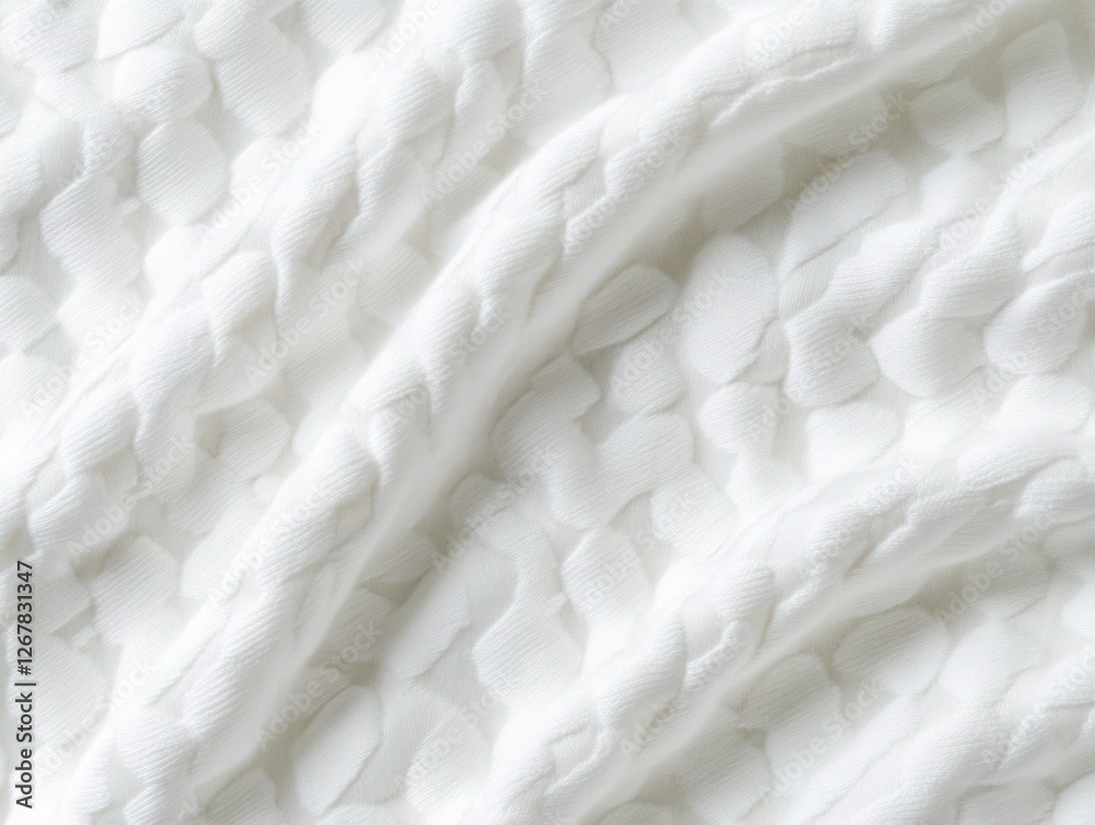 Obraz premium white knitted fabric texture background