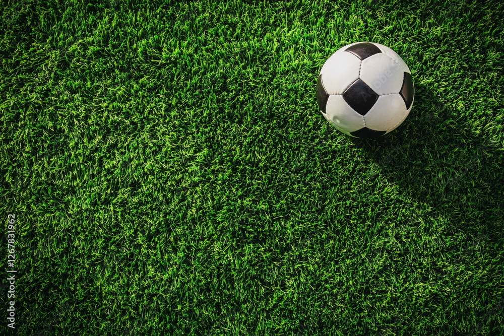 A soccer ball on the field, surrounded by lush green grass, symbolizing the start of a fast-paced football match.
A soccer ball on the field, surrounded by lush green grass, symbolizing the start of a fast-paced football match.