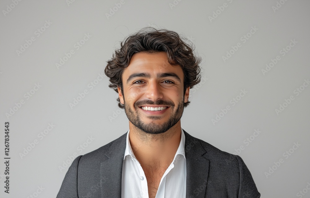 Arab businessman with a confident smile on a white background Arab businessman with a confident smile on a white background