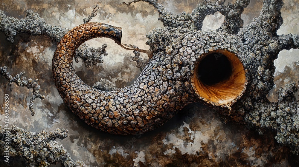 Fototapeta premium Abstract Tree Bark: Nature's Intricate Design