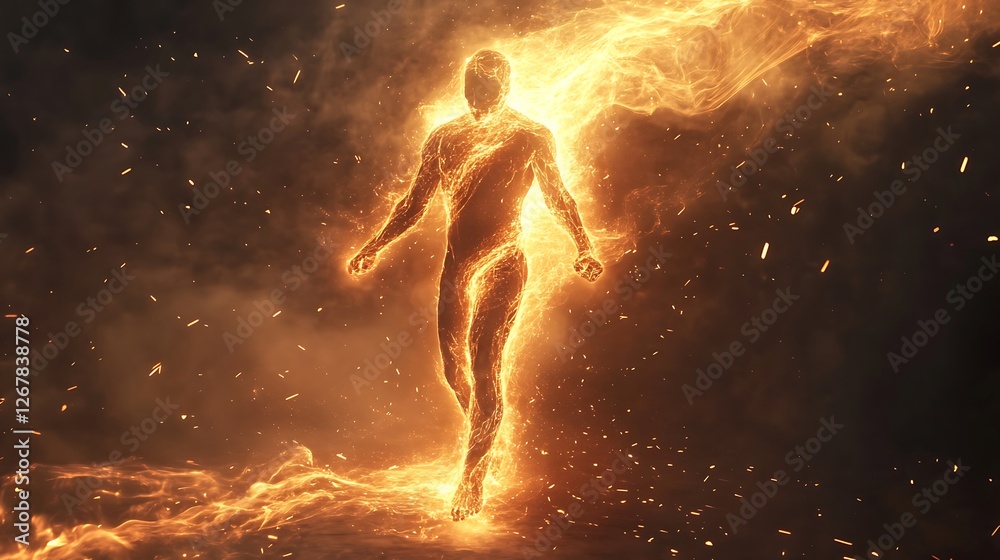 Fototapeta premium Dynamic abstract energy burst with vibrant colors and motion high resolution wallpaper