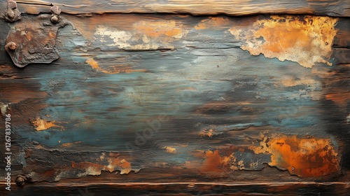 Vintage wood grain with traces of time