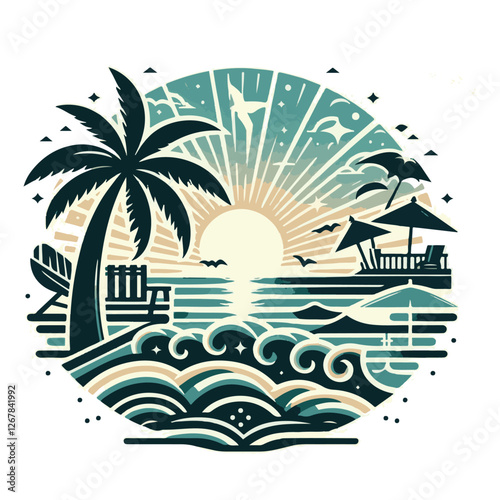 The logo for Tropical Beach Paradise