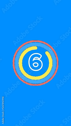 Countdown Animation 10 to 0 Abstract Stock Video Background - Concept of speed, stress, alarm, clock, hourly stock video - includes green screen for chroma key and overlay alpha channel