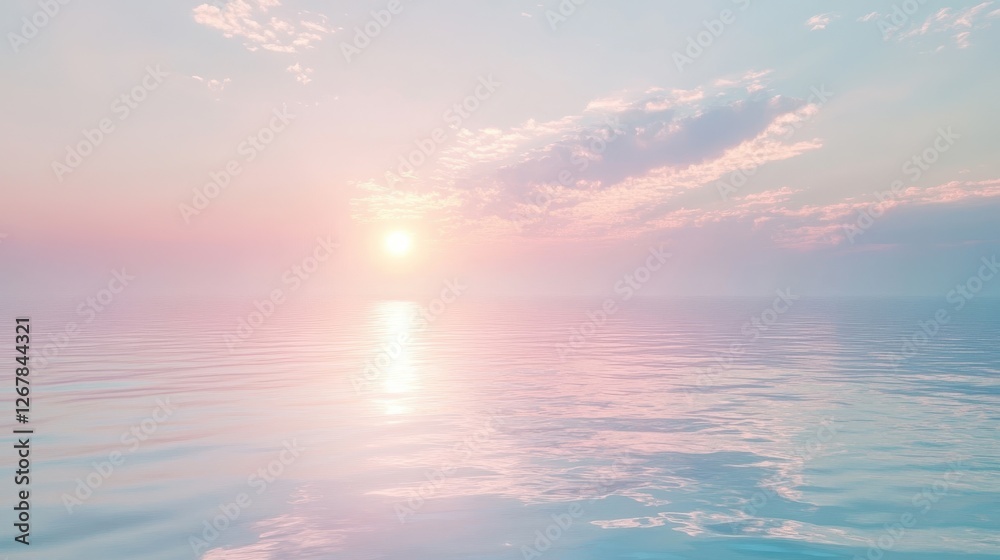 Fototapeta premium Serene Abstract Seascape with Soft Sandy Shore