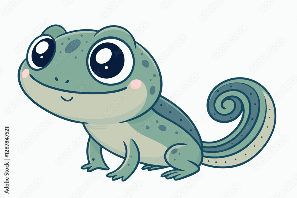 Fototapeta premium A vector of a cute tadpole