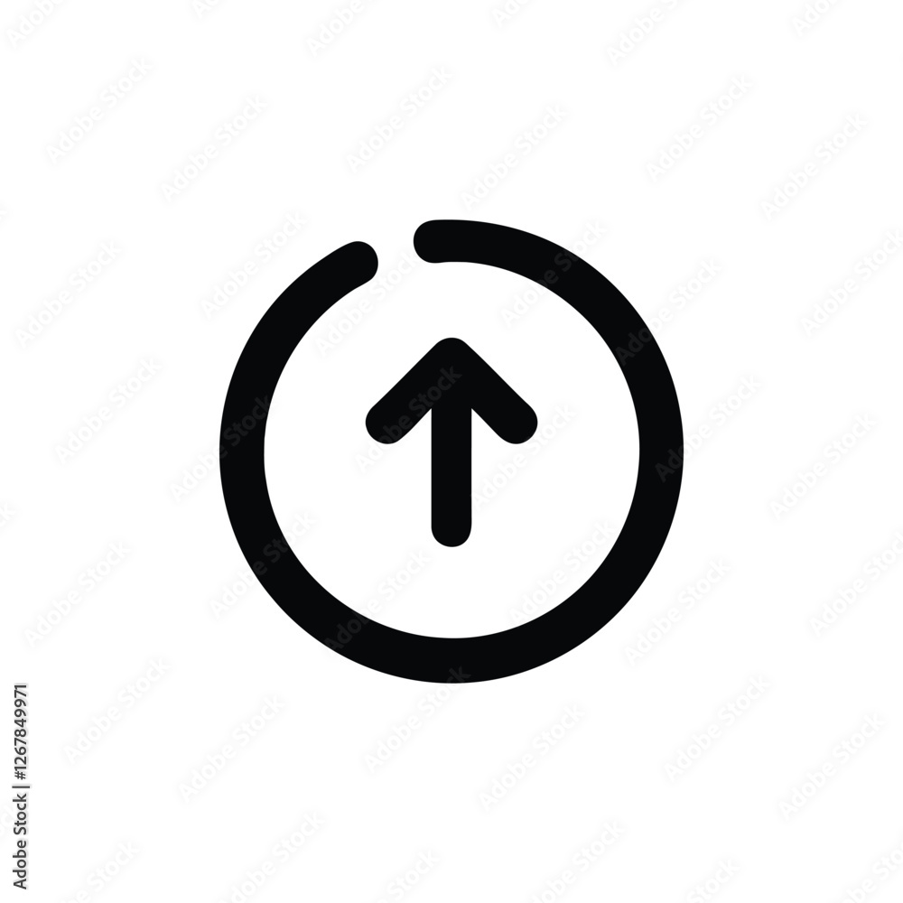 Cloud upload icon isolated on white background Cloud upload icon isolated on white background