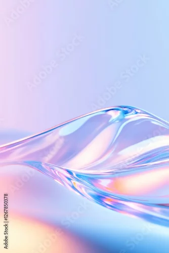 Obraz creative concept of holographic makeup applied in abstract swirls across smooth surface