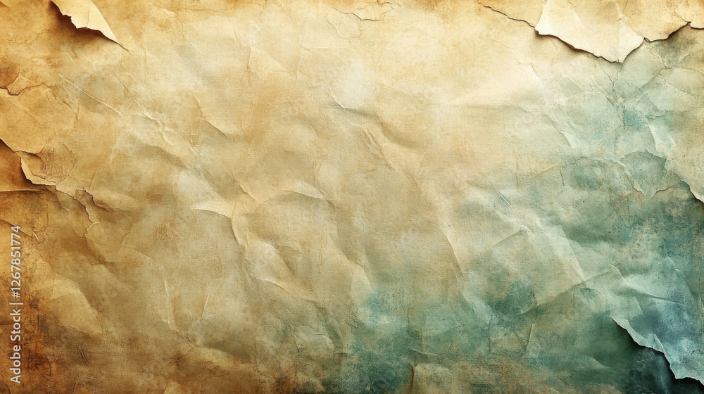 Fototapeta premium Aged textured stained paper design, vintage and distressed, perfect for historical projects