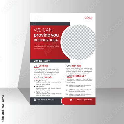 Corporate Business Flyer Template Design,flyer in A4 with colorful business proposal,