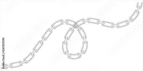 Chain Brush frames isolated on a white background. Chain brushes for fashion and  jewelry  digital illustration. Variety Design. EPS10